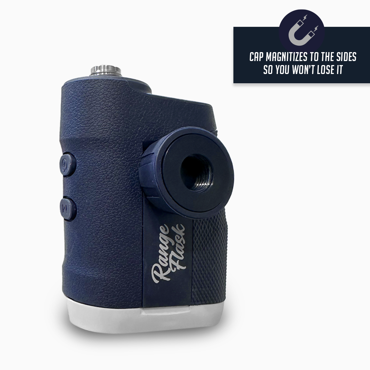 Cap magnetizes to the sides so you won't lose it.