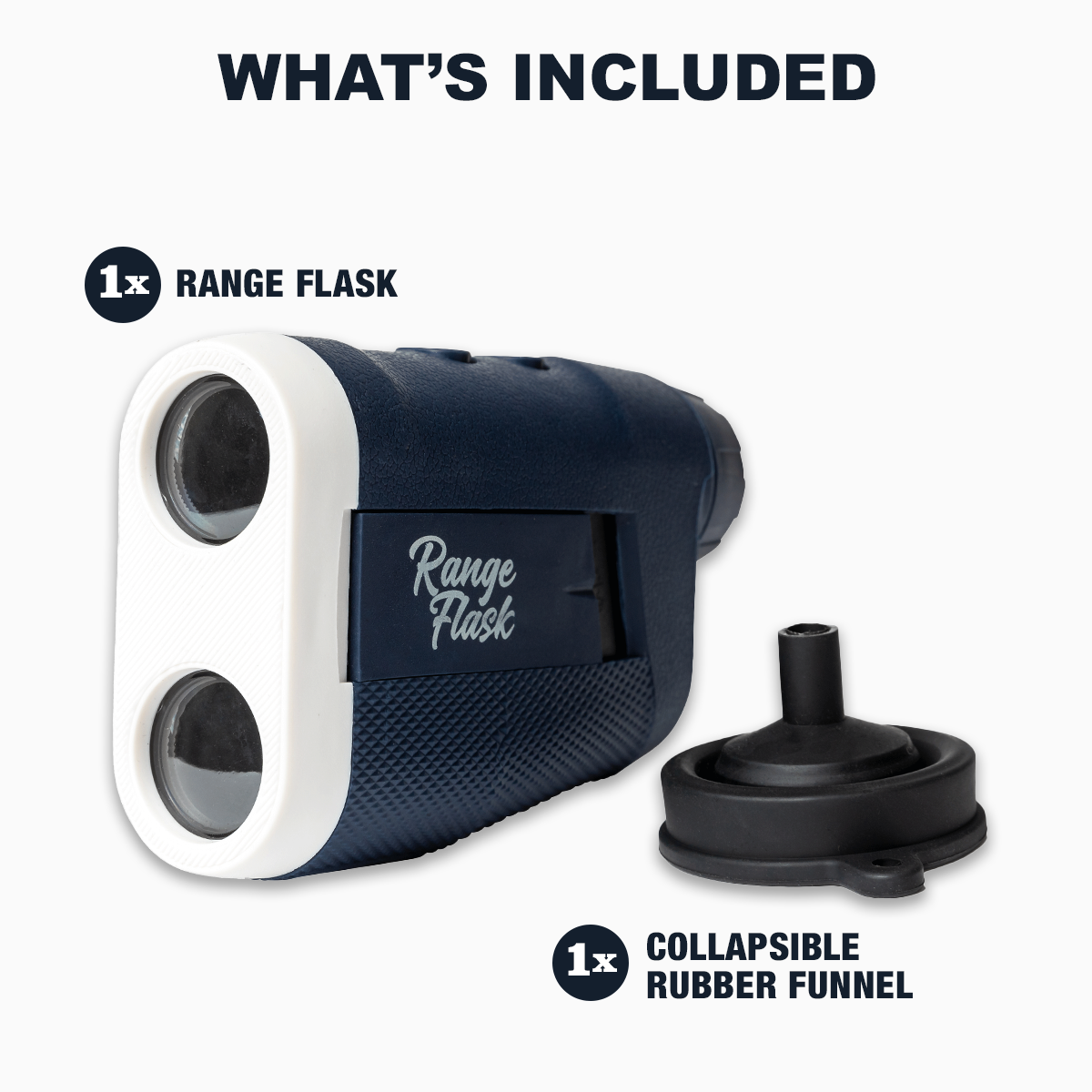 What's Included: 1x Range Flask, 1x Collapsible Rubber Funnel